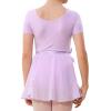 imageStelle Ballet Leotards for Girls Long Sleeve Dance Dress Outfit Combo with Skirt and Tights ToddlerLittle KidBig Kid1purple