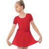imageStelle Ballet Leotards for Girls Long Sleeve Dance Dress Outfit Combo with Skirt and Tights ToddlerLittle KidBig Kid1red