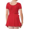 imageStelle Ballet Leotards for Girls Long Sleeve Dance Dress Outfit Combo with Skirt and Tights ToddlerLittle KidBig Kid1red