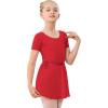 imageStelle Ballet Leotards for Girls Long Sleeve Dance Dress Outfit Combo with Skirt and Tights ToddlerLittle KidBig Kid1red