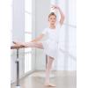 imageStelle Ballet Leotards for Girls Long Sleeve Dance Dress Outfit Combo with Skirt and Tights ToddlerLittle KidBig Kid1white