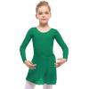 imageStelle Ballet Leotards for Girls Long Sleeve Dance Dress Outfit Combo with Skirt and Tights ToddlerLittle KidBig Kid2green Long Sleeve