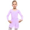 imageStelle Ballet Leotards for Girls Long Sleeve Dance Dress Outfit Combo with Skirt and Tights ToddlerLittle KidBig Kid2lavender Long Sleeve