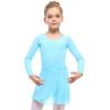 imageStelle Ballet Leotards for Girls Long Sleeve Dance Dress Outfit Combo with Skirt and Tights ToddlerLittle KidBig Kid2pool Blue Long Sleeve