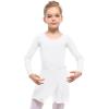imageStelle Ballet Leotards for Girls Long Sleeve Dance Dress Outfit Combo with Skirt and Tights ToddlerLittle KidBig Kid2white Long Sleeve