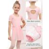 imageStelle Ballet Leotards for Girls Long Sleeve Dance Dress Outfit Combo with Skirt and Tights ToddlerLittle KidBig Kid3ballet Pink Bow Back