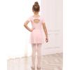 imageStelle Ballet Leotards for Girls Long Sleeve Dance Dress Outfit Combo with Skirt and Tights ToddlerLittle KidBig Kid3ballet Pink Bow Back