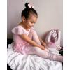 imageStelle Ballet Leotards for Girls Long Sleeve Dance Dress Outfit Combo with Skirt and Tights ToddlerLittle KidBig Kid4ballet Pink Ruffle Sleeve