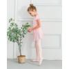 imageStelle Ballet Leotards for Girls Long Sleeve Dance Dress Outfit Combo with Skirt and Tights ToddlerLittle KidBig Kid4ballet Pink Ruffle Sleeve