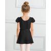 imageStelle Ballet Leotards for Girls Long Sleeve Dance Dress Outfit Combo with Skirt and Tights ToddlerLittle KidBig Kid4black Ruffle Sleeve
