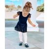 imageStelle Ballet Leotards for Girls Long Sleeve Dance Dress Outfit Combo with Skirt and Tights ToddlerLittle KidBig Kid4black Ruffle Sleeve