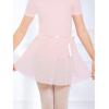 imageStelle Ballet Leotards for Girls Long Sleeve Dance Dress Outfit Combo with Skirt and Tights ToddlerLittle KidBig Kid5ballet Pink Shiny Skirt