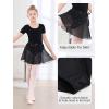 imageStelle Ballet Leotards for Girls Long Sleeve Dance Dress Outfit Combo with Skirt and Tights ToddlerLittle KidBig Kid5black Shiny Skirt