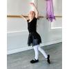 imageStelle Ballet Leotards for Girls Long Sleeve Dance Dress Outfit Combo with Skirt and Tights ToddlerLittle KidBig Kid5black Shiny Skirt