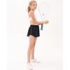 imageStelle Girls Flowy Shorts with Pockets Athletic Running Skirt High Waist Butterfly 2 in 1 Sports Short 516 YearsBlack