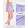 imageStelle Girls Flowy Shorts with Pockets Athletic Running Skirt High Waist Butterfly 2 in 1 Sports Short 516 YearsBlackwhitelavender