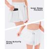imageStelle Girls Flowy Shorts with Pockets Athletic Running Skirt High Waist Butterfly 2 in 1 Sports Short 516 YearsBlackwhitelavender