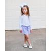 imageStelle Girls Flowy Shorts with Pockets Athletic Running Skirt High Waist Butterfly 2 in 1 Sports Short 516 YearsBlackwhitelavender