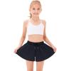 imageStelle Girls Flowy Shorts with Pockets Athletic Running Skirt High Waist Butterfly 2 in 1 Sports Short 516 YearsCotton Candyblackmint Green