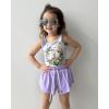 imageStelle Girls Flowy Shorts with Pockets Athletic Running Skirt High Waist Butterfly 2 in 1 Sports Short 516 YearsLavender
