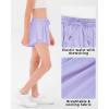 imageStelle Girls Flowy Shorts with Pockets Athletic Running Skirt High Waist Butterfly 2 in 1 Sports Short 516 YearsLavender