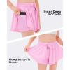 imageStelle Girls Flowy Shorts with Pockets Athletic Running Skirt High Waist Butterfly 2 in 1 Sports Short 516 YearsLight Bluecotton Candylavender