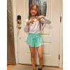 imageStelle Girls Flowy Shorts with Pockets Athletic Running Skirt High Waist Butterfly 2 in 1 Sports Short 516 YearsMint Green