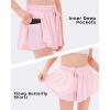 imageStelle Girls Flowy Shorts with Pockets Athletic Running Skirt High Waist Butterfly 2 in 1 Sports Short 516 YearsPink