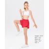 imageStelle Girls Flowy Shorts with Pockets Athletic Running Skirt High Waist Butterfly 2 in 1 Sports Short 516 YearsRaspberry