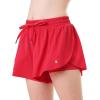 imageStelle Girls Flowy Shorts with Pockets Athletic Running Skirt High Waist Butterfly 2 in 1 Sports Short 516 YearsRaspberry