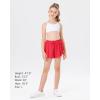 imageStelle Girls Flowy Shorts with Pockets Athletic Running Skirt High Waist Butterfly 2 in 1 Sports Short 516 YearsRaspberry