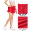 imageStelle Girls Flowy Shorts with Pockets Athletic Running Skirt High Waist Butterfly 2 in 1 Sports Short 516 YearsRaspberry