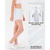 imageStelle Girls Flowy Shorts with Pockets Athletic Running Skirt High Waist Butterfly 2 in 1 Sports Short 516 YearsWhite
