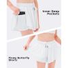 imageStelle Girls Flowy Shorts with Pockets Athletic Running Skirt High Waist Butterfly 2 in 1 Sports Short 516 YearsWhite