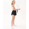 imageStelle Girls Flowy Shorts with Pockets Athletic Running Skirt High Waist Butterfly 2 in 1 Sports Short 516 YearsWhitepinkblack