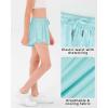 imageStelle Girls Flowy Shorts with Pockets Athletic Running Skirt High Waist Butterfly 2 in 1 Sports Short 516 YearsWhitepinklight Blue