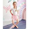 imageStelle Girls Flowy Shorts with Pockets Athletic Running Skirt High Waist Butterfly 2 in 1 Sports Short 516 YearsWhitepinklight Blue