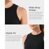 imageStelle Ribbed Tank Tops for Women High Neck Sleeveless Cami Stretch Slim Top Casual Workout Basic TshirtBlack