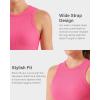 imageStelle Ribbed Tank Tops for Women High Neck Sleeveless Cami Stretch Slim Top Casual Workout Basic TshirtWatermelon