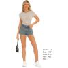 imageStelle Ribbed Tops for Women Short Sleeve Tshirt Slim Fit Basic Tee Casual BlouseDesert Beige