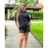 imageStelle Women Cotton TShirts Oversized Crewneck Short Sleeve Summer Casual Tops Unisex AdultCharcoal