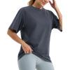 imageStelle Women Cotton TShirts Oversized Crewneck Short Sleeve Summer Casual Tops Unisex AdultCharcoal