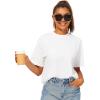 imageStelle Women Cotton TShirts Oversized Crewneck Short Sleeve Summer Casual Tops Unisex AdultWhite