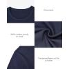 imageStelle Womens Cotton TShirts Crewneck Short Sleeve Basic Tees Summer Casual Solid Crop TopsNavy