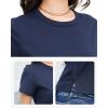 imageStelle Womens Cotton TShirts Crewneck Short Sleeve Basic Tees Summer Casual Solid Crop TopsNavy