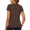 imageStelle Womens Crewneck Short Sleeve T Shirts Summer Casual Basic Tops TeesCocoa
