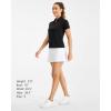 imageStelle Womens Polo Golf Shirts V Neck Short Sleeve Collared Tennis Shirts Casual Tank TopsBlack
