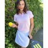 imageStelle Womens Polo Golf Shirts V Neck Short Sleeve Collared Tennis Shirts Casual Tank TopsCherry Blossom