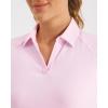 imageStelle Womens Polo Golf Shirts V Neck Short Sleeve Collared Tennis Shirts Casual Tank TopsCherry Blossom