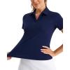 imageStelle Womens Polo Golf Shirts V Neck Short Sleeve Collared Tennis Shirts Casual Tank TopsNavy
